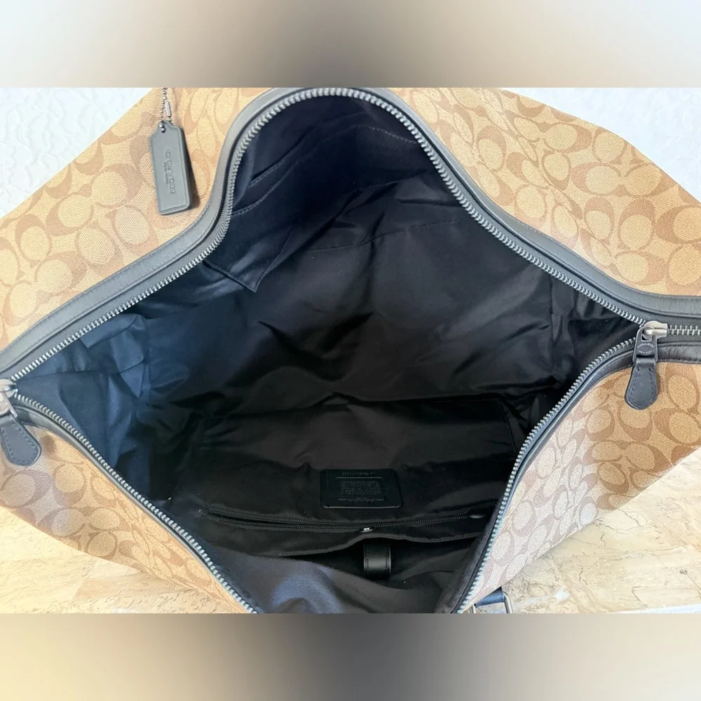 Coach Trekker Bag 52 Brown Signature Canvas Duffel luggage carry on - Picture 10 of 11